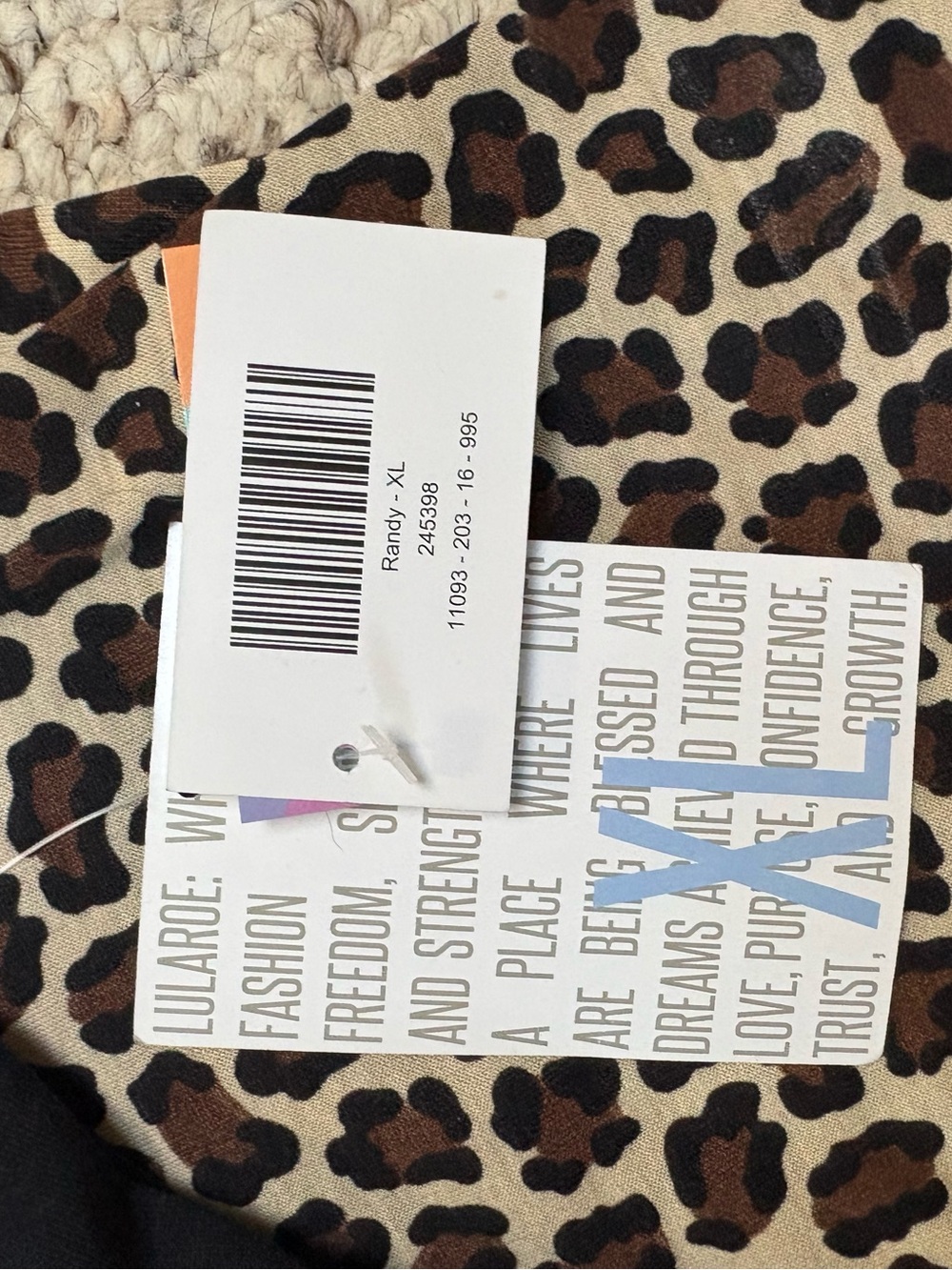 LuLaRoe Leopard Randy Tee - Picture 2 of 2
